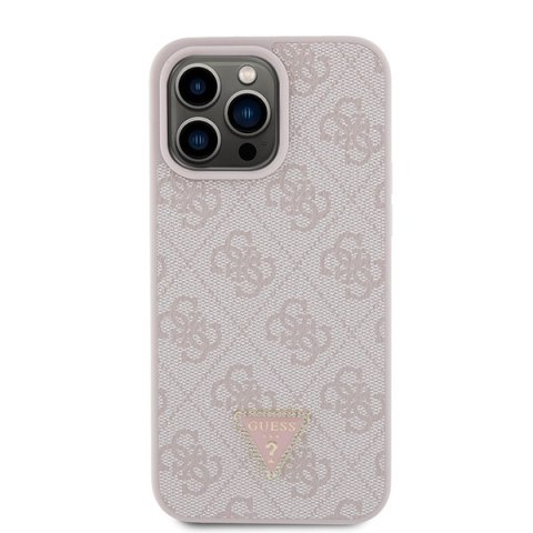 Guess nakładka do iPhone 15 Pro Max 6,7" GUHCP15XP4TDPP różowa hardcase Leather 4G Diamond Triangle Guess nakładka do iPhone 15 Pro Max 6,7" GUHCP15XP4TDPP różowa hardcase Leather 4G Diamond Triangle
