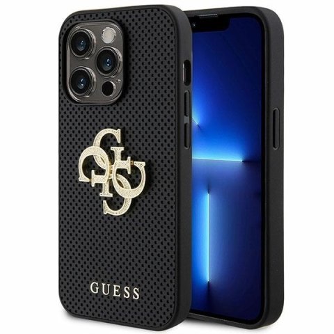 Guess nakladka do iPhone 15 Pro Max 6,7" GUHCP15XPSP4LGK czarna HC PERFORATED PU 4G GLITTER Guess nakladka do iPhone 15 Pro Max 6,7" GUHCP15XPSP4LGK czarna HC PERFORATED PU 4G GLITTER