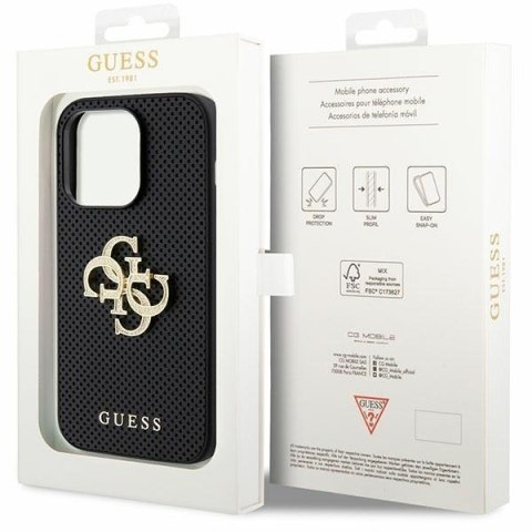 Guess nakladka do iPhone 15 Pro Max 6,7" GUHCP15XPSP4LGK czarna HC PERFORATED PU 4G GLITTER Guess nakladka do iPhone 15 Pro Max 6,7" GUHCP15XPSP4LGK czarna HC PERFORATED PU 4G GLITTER
