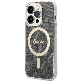 Guess nakładka do iPhone 15 Pro Max 6,7" GUHMP15XH4STK czarna HC MAGSAFE IML 4G