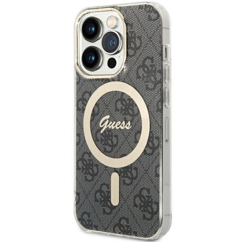 Guess nakładka do iPhone 15 Pro Max 6,7" GUHMP15XH4STK czarna HC MAGSAFE IML 4G Guess nakładka do iPhone 15 Pro Max 6,7" GUHMP15XH4STK czarna HC MAGSAFE IML 4G