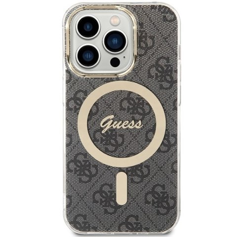 Guess nakładka do iPhone 15 Pro Max 6,7" GUHMP15XH4STK czarna HC MAGSAFE IML 4G Guess nakładka do iPhone 15 Pro Max 6,7" GUHMP15XH4STK czarna HC MAGSAFE IML 4G