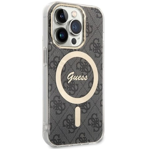 Guess nakładka do iPhone 15 Pro Max 6,7" GUHMP15XH4STK czarna HC MAGSAFE IML 4G Guess nakładka do iPhone 15 Pro Max 6,7" GUHMP15XH4STK czarna HC MAGSAFE IML 4G