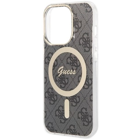 Guess nakładka do iPhone 15 Pro Max 6,7" GUHMP15XH4STK czarna HC MAGSAFE IML 4G Guess nakładka do iPhone 15 Pro Max 6,7" GUHMP15XH4STK czarna HC MAGSAFE IML 4G