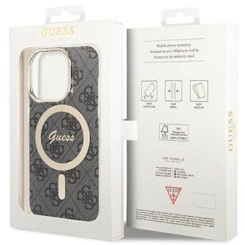 Guess nakładka do iPhone 15 Pro Max 6,7" GUHMP15XH4STK czarna HC MAGSAFE IML 4G Guess nakładka do iPhone 15 Pro Max 6,7" GUHMP15XH4STK czarna HC MAGSAFE IML 4G