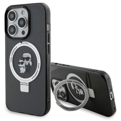 Karl Lagerfeld nakładka do iPhone 15 Pro 6,1" KLHMP15LHMRSKCK czarna hardcase Ring Stand Karl&Choupettte MagSafe Karl Lagerfeld nakładka do iPhone 15 Pro 6,1" KLHMP15LHMRSKCK czarna hardcase Ring Stand Karl&Choupettte MagSafe