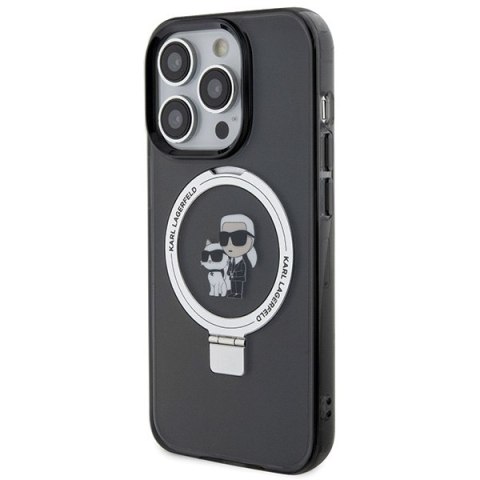 Karl Lagerfeld nakładka do iPhone 15 Pro 6,1" KLHMP15LHMRSKCK czarna hardcase Ring Stand Karl&Choupettte MagSafe Karl Lagerfeld nakładka do iPhone 15 Pro 6,1" KLHMP15LHMRSKCK czarna hardcase Ring Stand Karl&Choupettte MagSafe