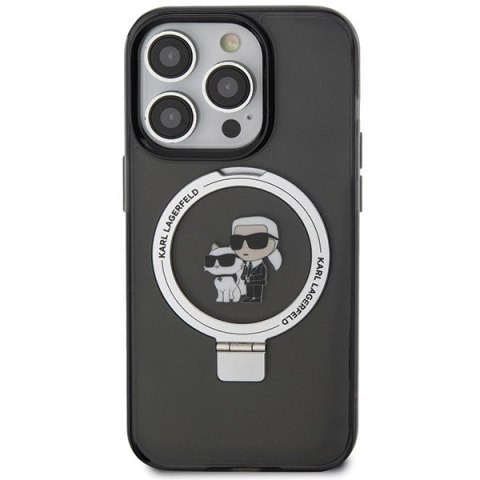 Karl Lagerfeld nakładka do iPhone 15 Pro 6,1" KLHMP15LHMRSKCK czarna hardcase Ring Stand Karl&Choupettte MagSafe Karl Lagerfeld nakładka do iPhone 15 Pro 6,1" KLHMP15LHMRSKCK czarna hardcase Ring Stand Karl&Choupettte MagSafe