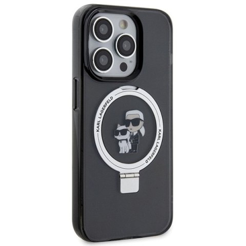 Karl Lagerfeld nakładka do iPhone 15 Pro 6,1" KLHMP15LHMRSKCK czarna hardcase Ring Stand Karl&Choupettte MagSafe Karl Lagerfeld nakładka do iPhone 15 Pro 6,1" KLHMP15LHMRSKCK czarna hardcase Ring Stand Karl&Choupettte MagSafe