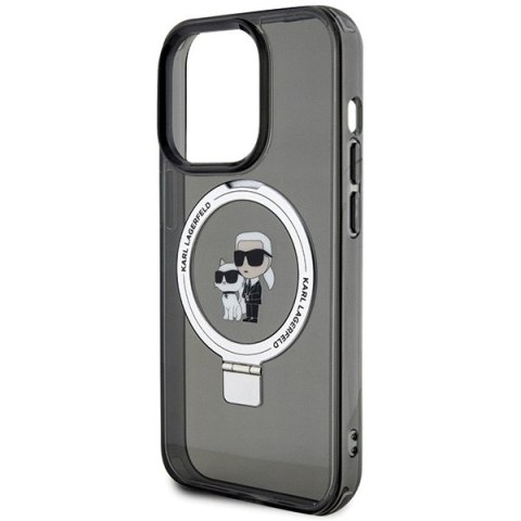 Karl Lagerfeld nakładka do iPhone 15 Pro 6,1" KLHMP15LHMRSKCK czarna hardcase Ring Stand Karl&Choupettte MagSafe Karl Lagerfeld nakładka do iPhone 15 Pro 6,1" KLHMP15LHMRSKCK czarna hardcase Ring Stand Karl&Choupettte MagSafe
