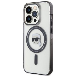 Karl Lagerfeld nakładka do iPhone 15 Pro Max 6,7" KLHMP15XHKHNOTK transparentna hardcase IML Karl`s Head MagSafe