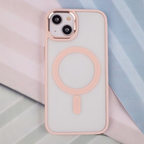Nakładka Satin Clear Mag do iPhone 14 6,1" różowa Nakładka Satin Clear Mag do iPhone 14 6,1" różowa