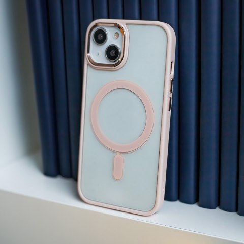Nakładka Satin Clear Mag do iPhone 15 Pro Max 6,7" różowa Nakładka Satin Clear Mag do iPhone 15 Pro Max 6,7" różowa