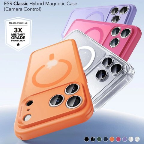 Etui ESR Classic Hybrid MagSafe na iPhone 17 Pro - przezroczysto-pomarańczowe