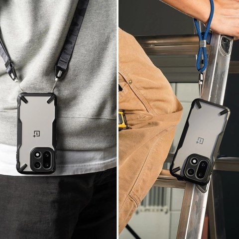 Etui Ringke Fusion X na OnePlus 15 - przezroczysto-czarne