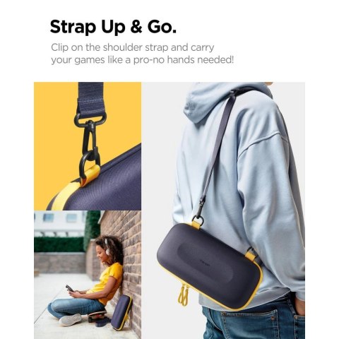 Etui Spigen Nano Pop Pro Pouch na Nintendo Switch 2 - granatowo-żółte