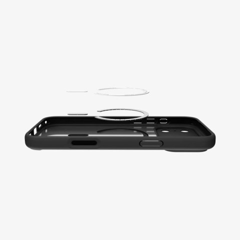 Etui Spigen Ultra Hybrid MagSafe na iPhone 17 Pro - czarno-pomarańczowy