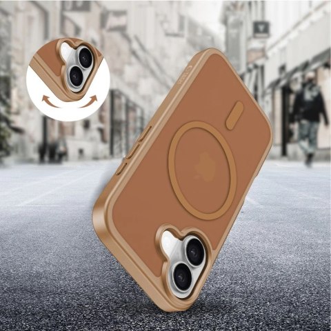Etui Tech-Protect BasicMag MagSafe na iPhone 17 - brązowe