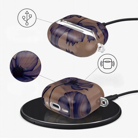 Etui Tech-Protect Lamano na AirPods 4 - brązowo-fioletowe