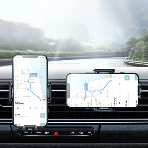 Joyroom samochodowy uchwyt zaciskowy na telefon na nawiew kratkę wentylacji czarny (JR-ZS259)