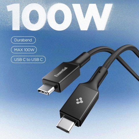 Kabel Spigen EB10010CC 100W 100 cm - czarny