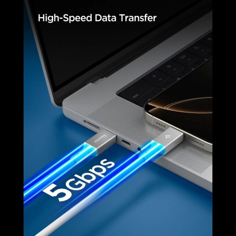 Kabel Spigen EB10020CC USB-C 100 W 200 cm - biały