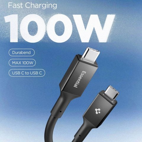 Kabel Spigen EB10020CC USB-C 100 W 200 cm - czarny