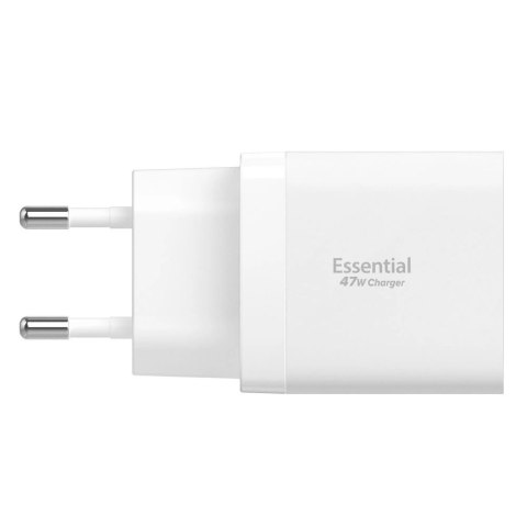 Ładowarka sieciowa Spigen Essential EE472EU 2-porty USC-C 47W - biała