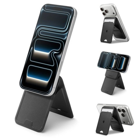 Portfel magnetyczny Spigen S314-3 Magnetic MagSafe - czarne