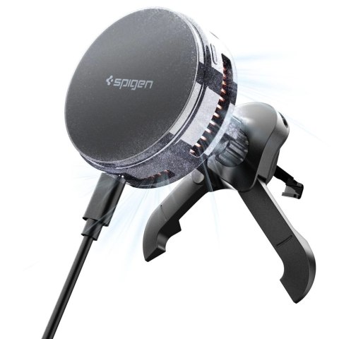 Uchwyt Samochodowy Spigen Essential EV25MFAQ Magnetic MagSafe na kratkę nawiewu - czarny