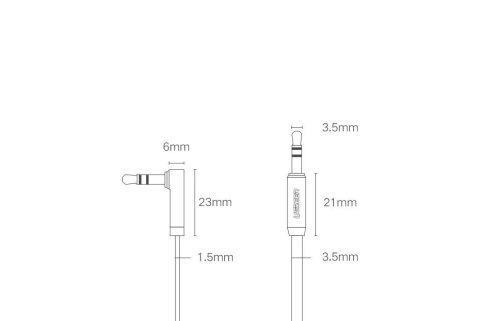 Ugreen płaski kabel przewód audio AUX 3,5 mm mini jack 3m srebrny (10728)