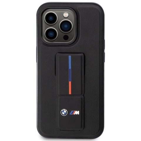 Etui BMW Grip Stand Hot Stamp iPhone 14 Pro - czarne