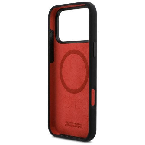 Etui BMW M Silicon Horizontal Line MagSafe na iPhone 17 Pro Max - czarne