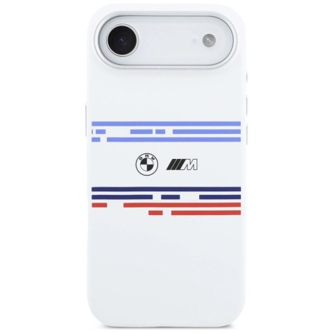 Etui BMW M Silicon Horizontal Line MagSafe na iPhone Air- białe