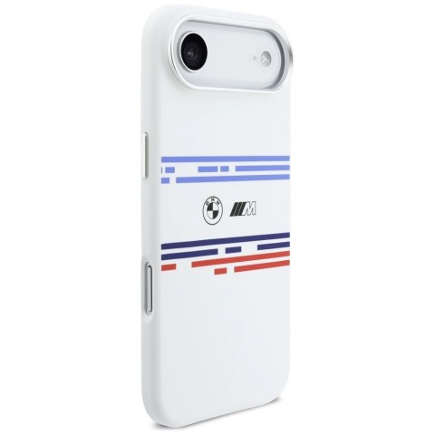 Etui BMW M Silicon Horizontal Line MagSafe na iPhone Air- białe