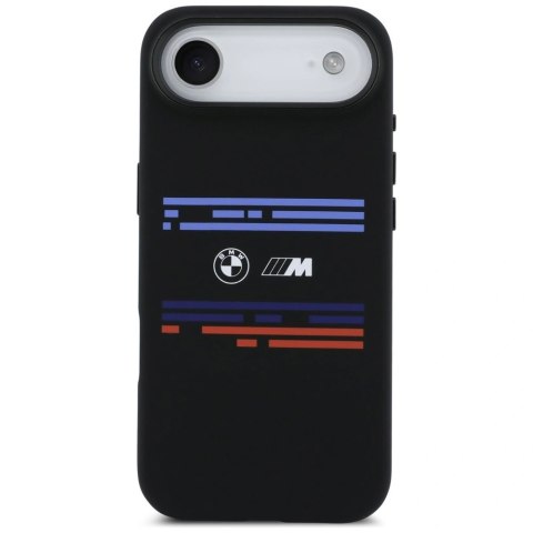Etui BMW M Silicon Horizontal Line MagSafe na iPhone Air - czarne