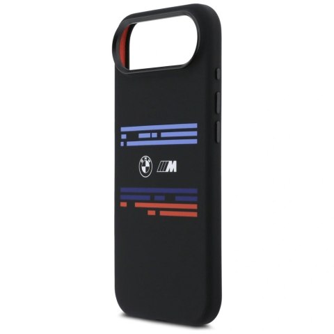 Etui BMW M Silicon Horizontal Line MagSafe na iPhone Air - czarne