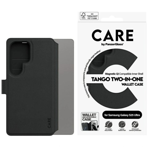 Etui CARE by PanzerGlass Feature Tango 2w1 Wallet na Samsung Galaxy S25 Ultra - czarne
