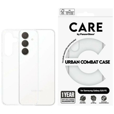 Etui CARE by PanzerGlass Flagship Urban Combat na Samsung Galaxy S25 FE - przezroczyste