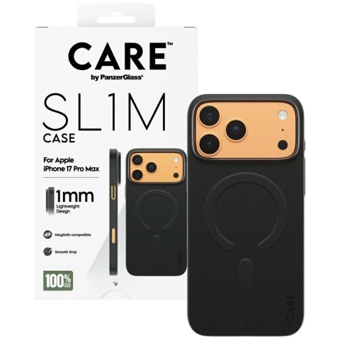 Etui CARE by PanzerGlass SL1M MagSafe na iPhone 17 Pro Max - czarne