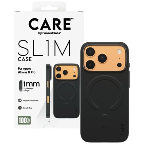 Etui CARE by PanzerGlass SL1M MagSafe na iPhone 17 Pro - czarne
