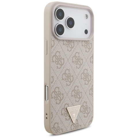 Etui Guess 4G Strap Triangle Logo MagSafe na iPhone 17 Pro Max - różowe