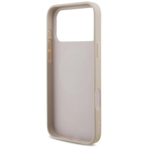 Etui Guess 4G Strap Triangle Logo MagSafe na iPhone 17 Pro Max - różowe