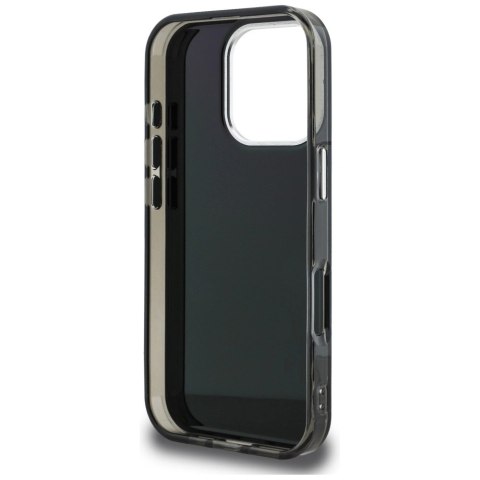 Etui Karl Lagerfeld IML Aquarelle Karl & Choupette & Logo na iPhone 16 Pro czarne