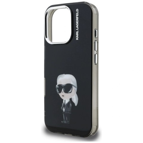Etui Karl Lagerfeld IML Aquarelle Karl & Logo MagSafe na iPhone 16 Pro Max - czarne