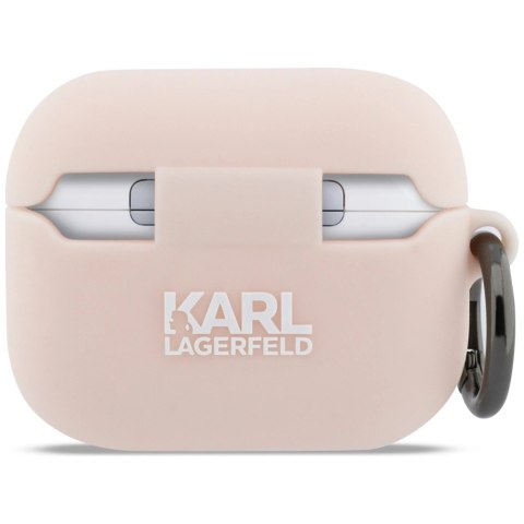 Etui Karl Lagerfeld Silicone Chaupette Head 3D na AirPods Pro 3 - różowe