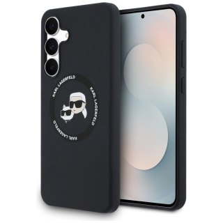 Etui Karl Lagerfeld Silicone Karl & Choupette Heads MagSafe na Samsung Galaxy S25 FE - czarne