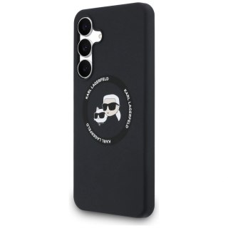 Etui Karl Lagerfeld Silicone Karl & Choupette Heads MagSafe na Samsung Galaxy S25 FE - czarne