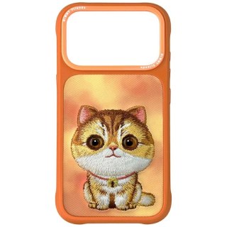 Etui Nimmy Big Eyed Pet 2.0 Cat na iPhone 17 Pro - pomarańczowe