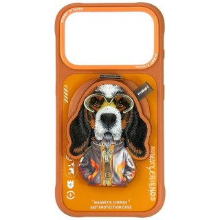 Etui Nimmy Cool&Cute 2.0 Dog na iPhone 17 Pro z magnetyczną zawieszką - pomarańczowe